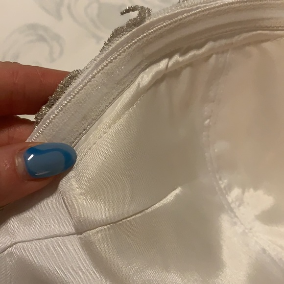 Wedding/Prom Aidan Mattox Strapless Beaded Chiffon - Picture 10 of 11